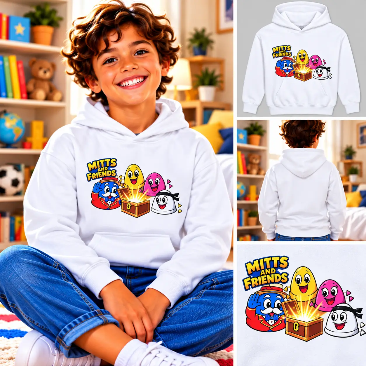The Mayor from Mitts and Friends Treasure Chest Kids Hoodie
