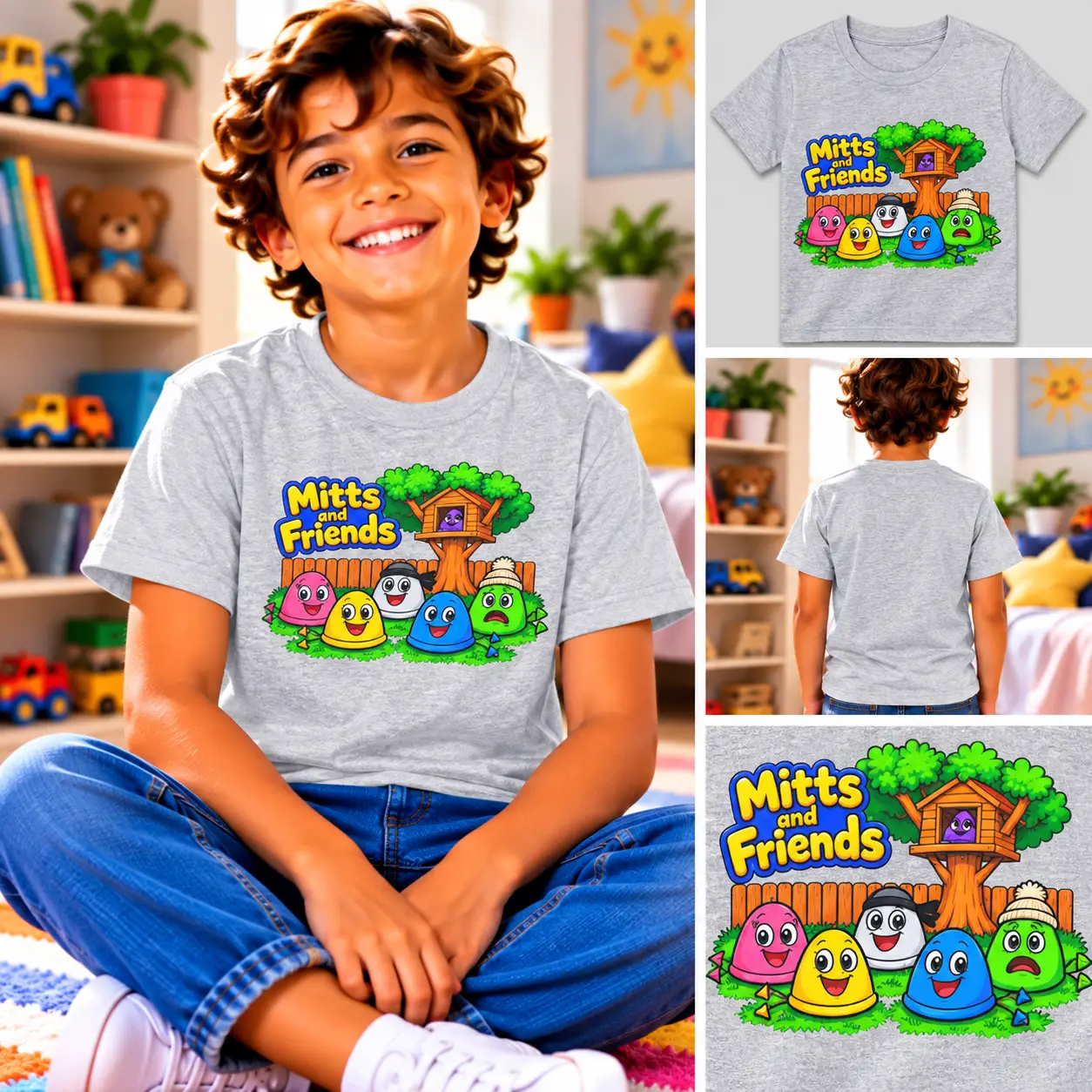 Mitts and Friends Treehouse Kids Tee - Image 2