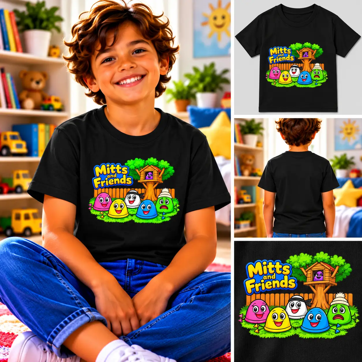 Mitts and Friends Treehouse Kids Tee - Image 3