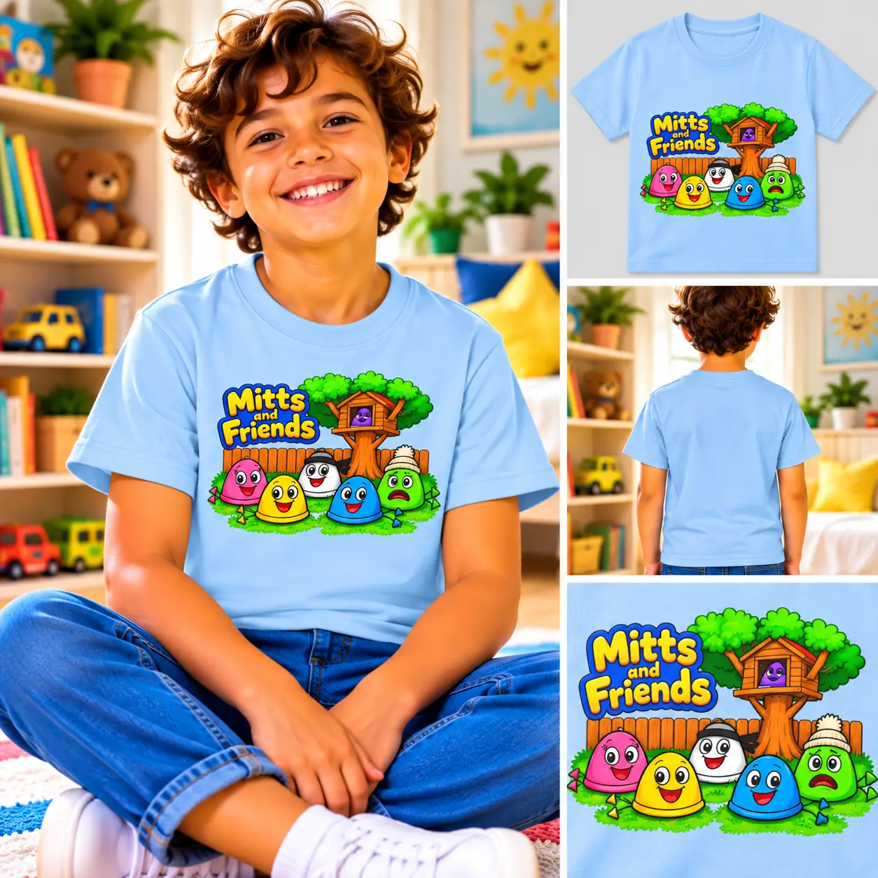 Mitts and Friends Treehouse Kids Tee - Image 4