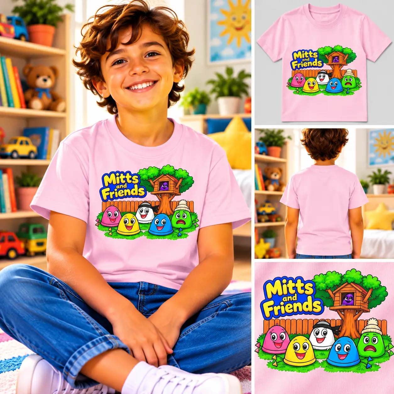 Mitts and Friends Treehouse Kids Tee - Image 5