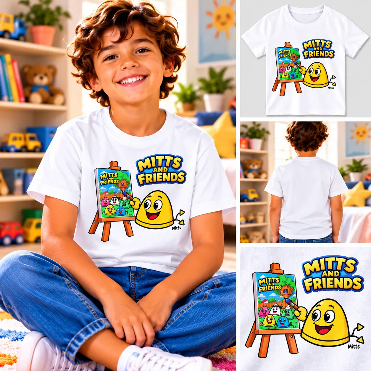 Mitts from Mitts and Friends Painting Kids Tee