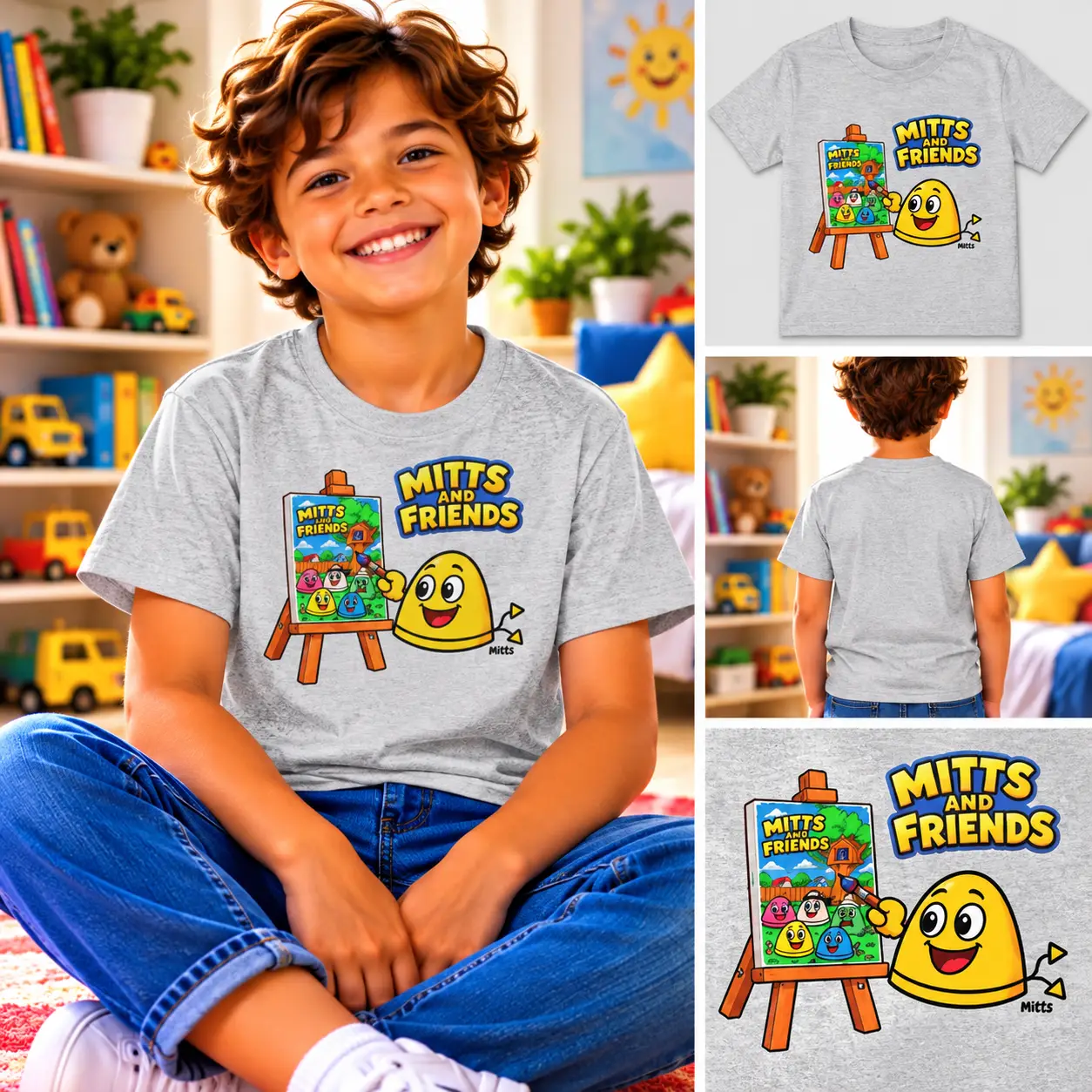 Mitts from Mitts and Friends Painting Kids Tee - Image 2
