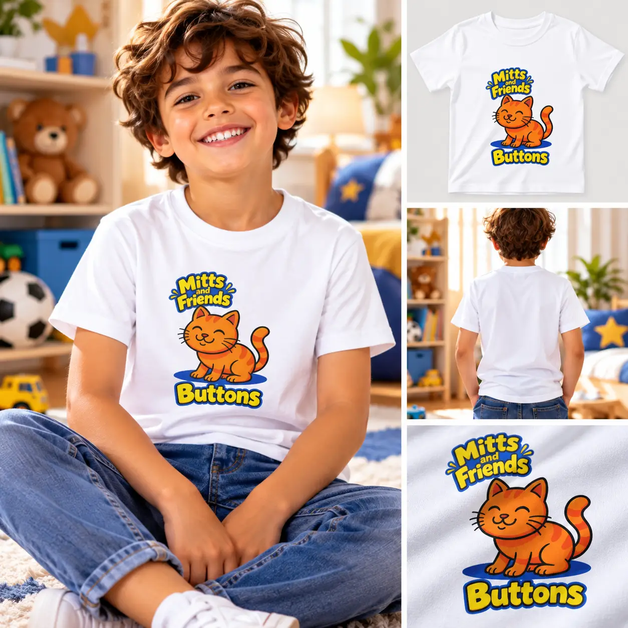 Buttons from Mitts and Friends Kids Tee