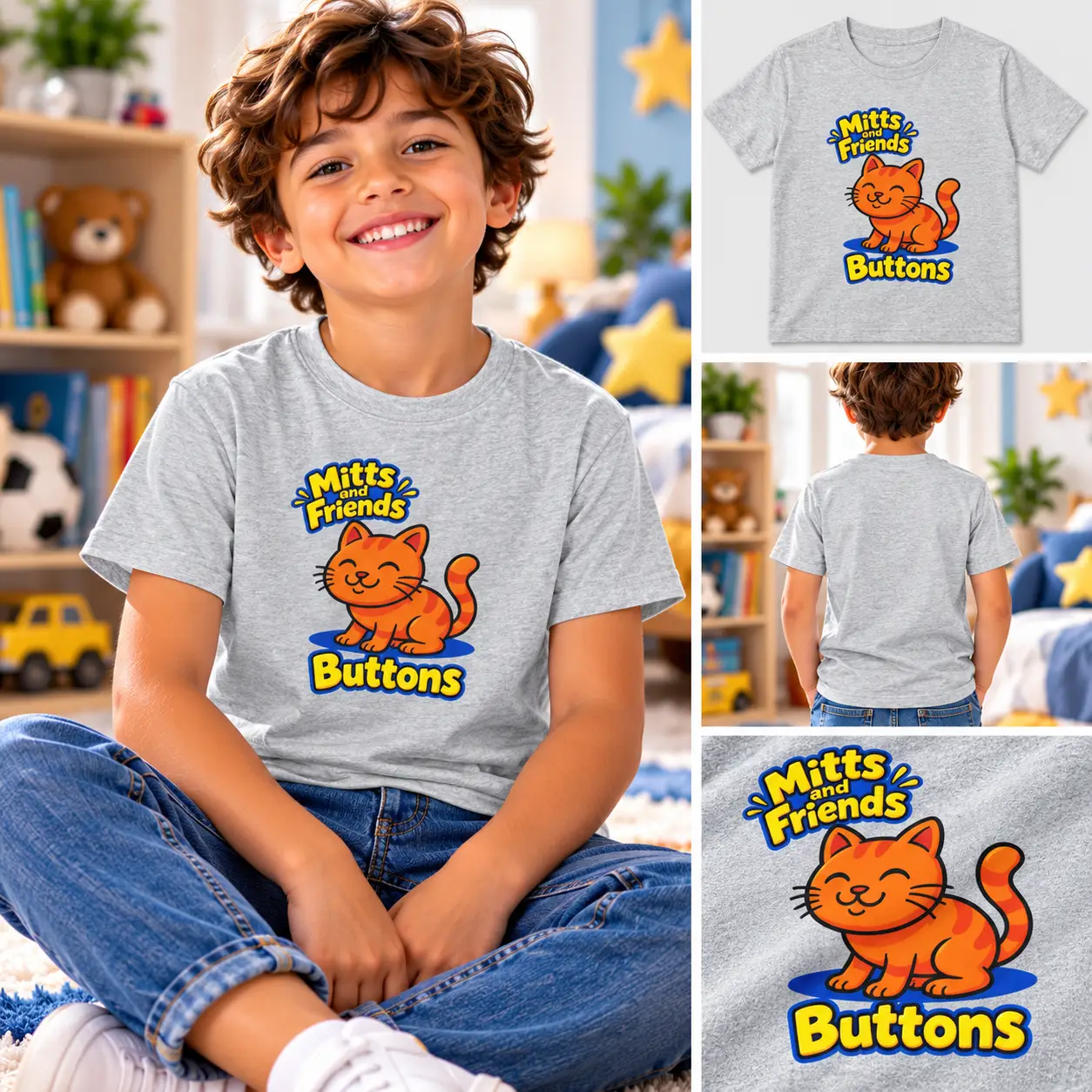 Buttons from Mitts and Friends Kids Tee - Image 2