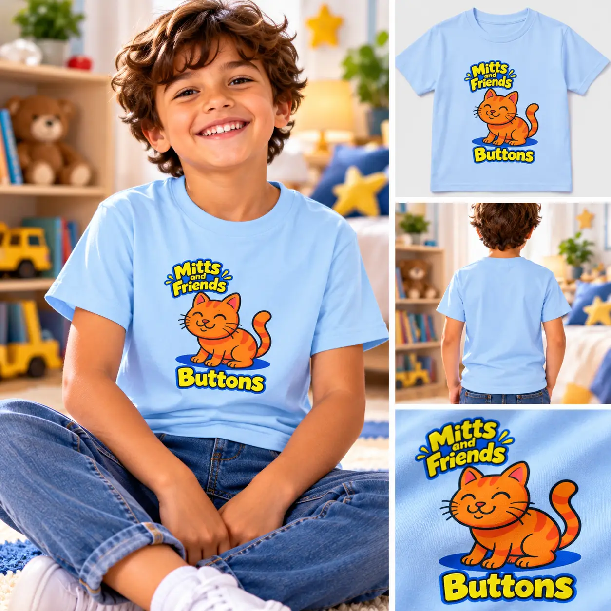 Buttons from Mitts and Friends Kids Tee - Image 3