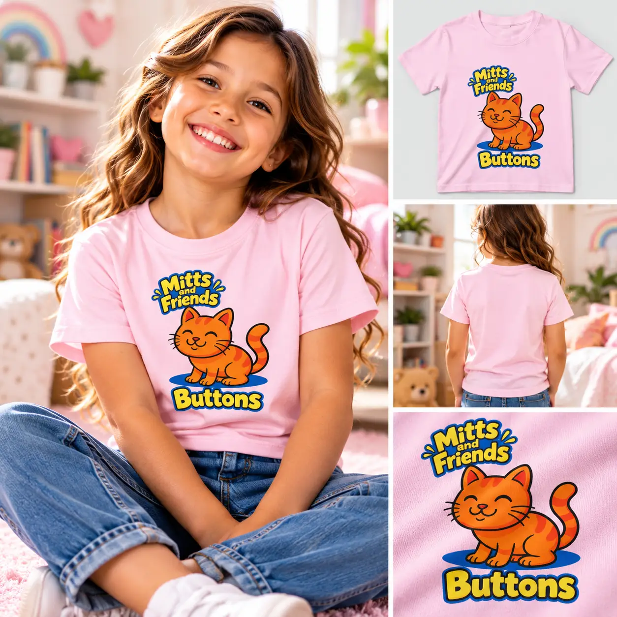 Buttons from Mitts and Friends Kids Tee - Image 4