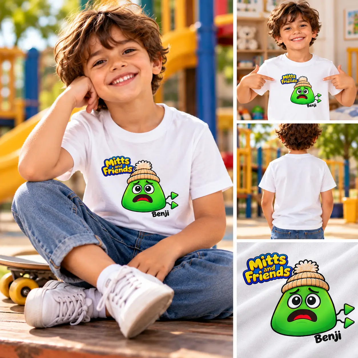 Benji from Mitts and Friends Kids Tee - Image 3