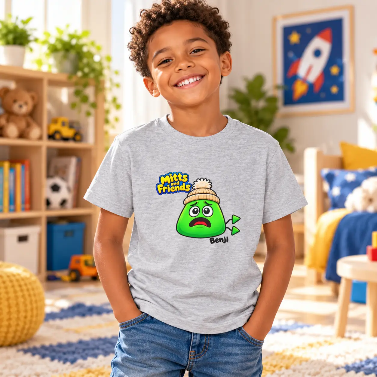 Benji from Mitts and Friends Kids Tee - Image 4