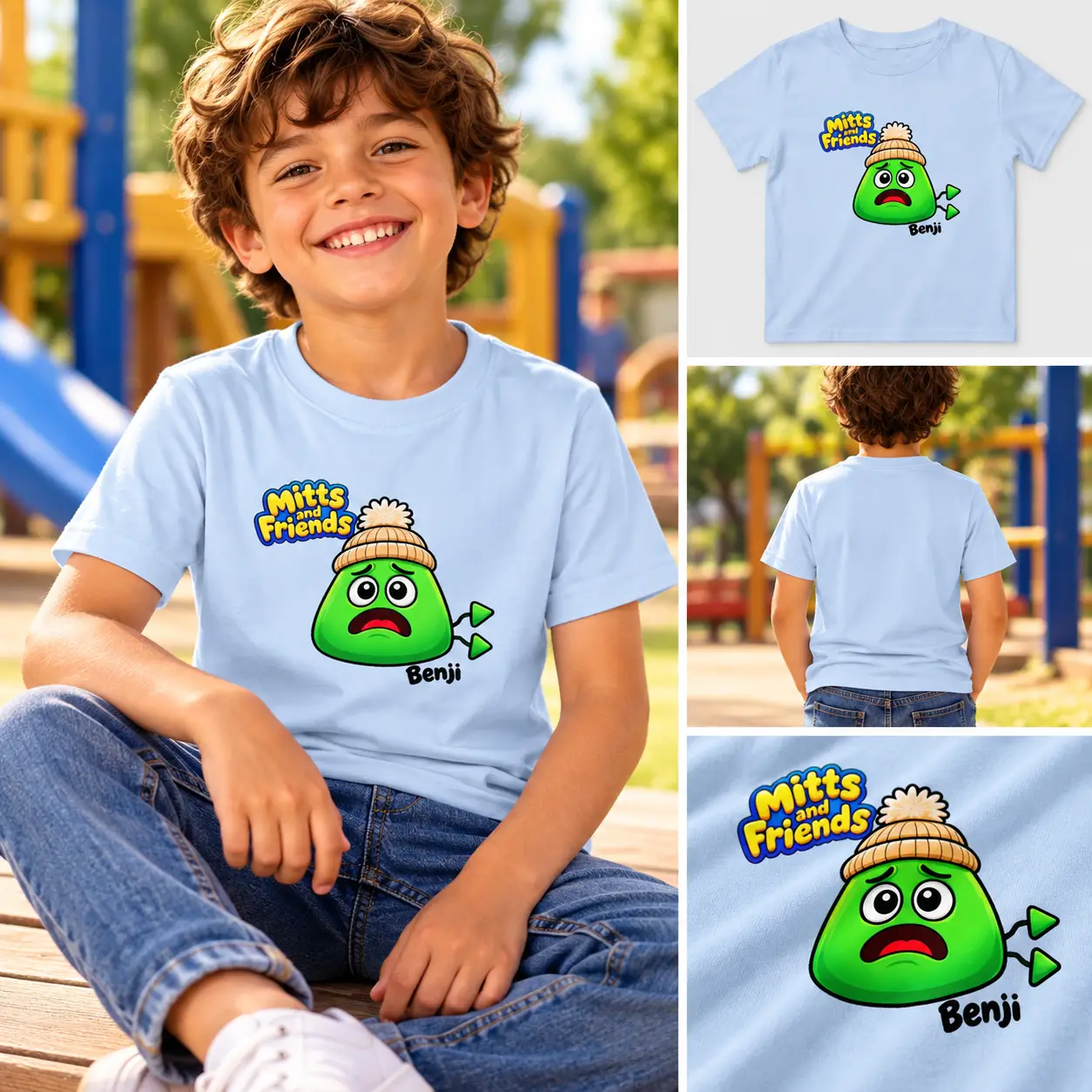 Benji from Mitts and Friends Kids Tee - Image 5