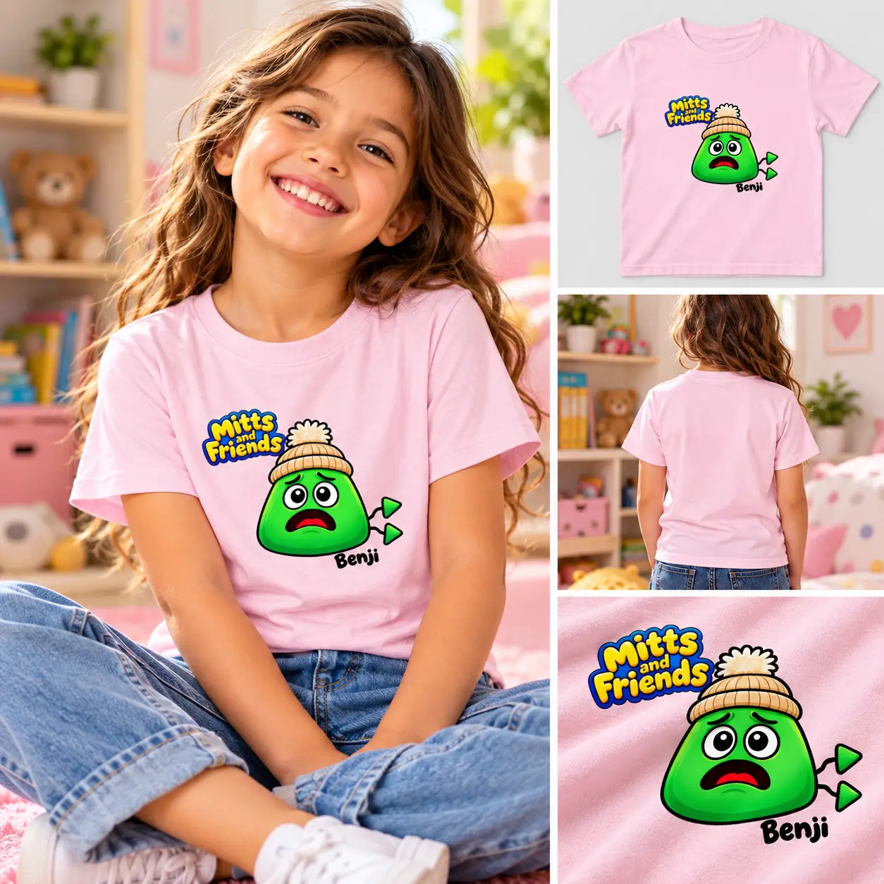 Benji from Mitts and Friends Kids Tee - Image 6